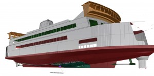 engineering sketch of ferry