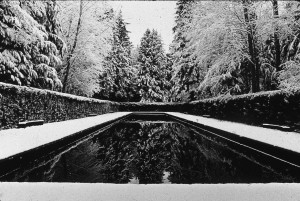 The reflection pool at the Bloedel Reserve on Bainbridge Island designed by Richard Haag, one of the Northwest architects added to the second edition of "Shaping Seattle Architecture."