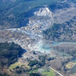 An aerial view of the slide site at Oso, Washington, from March 31, 2014.