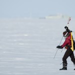 person walking on snow