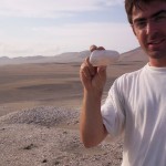person with shell