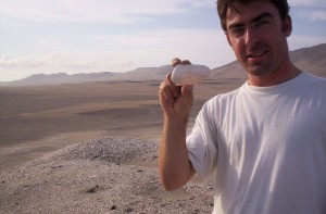 person with shell