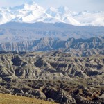The Zhada Basin on the southwest Tibetan Plateau, with the Himalayas to the south.