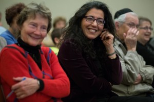 Suzanne Petersen, left, and Ana Gomez-Bravo, both UW associate professors of Spanish and Portuguese studies, attend the 2013 Ladino Day celebrations hosted by the Stroum Center for Jewish Studies in the UW Jackson School of International Studies.