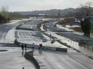 road in water