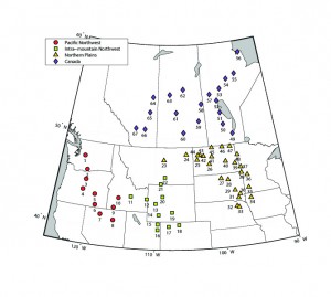 map of study sites
