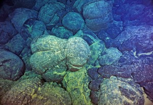 pillowy black lava