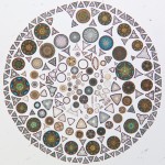 mosaic made out of different shaped diatoms