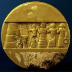 The disk of Enheduanna shows the high priestess making an offering to her god.