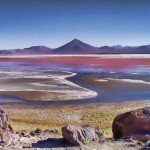 Laguna Colorada is a shallow salt lake in the southwest of Bolivia. One of several places on Earth whose colors are dominated by nonphotosynthetic pigments. Eddie Schwieterman of the University of Washington has research on how such nonphotosynthetic biosignatures might appear on exoplanets, or those outside our solar system.