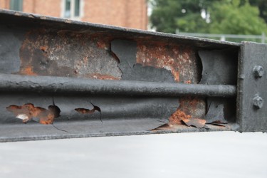 Maintenance pipes shows corrosion on the pipes in the fountain, which facilities crews addressed.