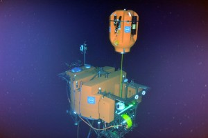 orange instrument on blue background