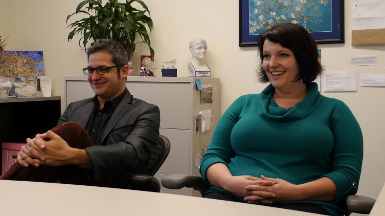University of Washington researchers Andrea Stocco, left, and Chantel Prat, who in 2013 were part of a UW team that was the first to demonstrate a direct brain-to-brain connection between two humans.