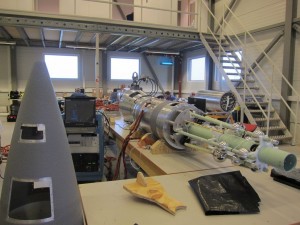 An experimental atmospheric rocket.