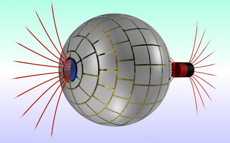 Cloaking sphere developed by Spanish researchers.