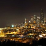Seattle panorama at night