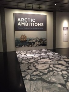 museum display with exhibit title