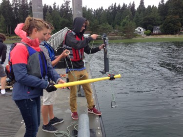sampling for water in puget sound.