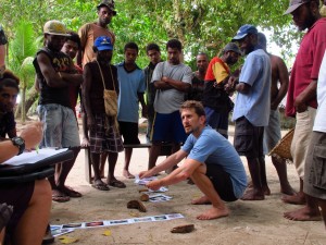 Joshua Cinner, at Australia's James Cook University, interviews fishermen in Papua New Guinea about adapting to changing social and environmental conditions.
