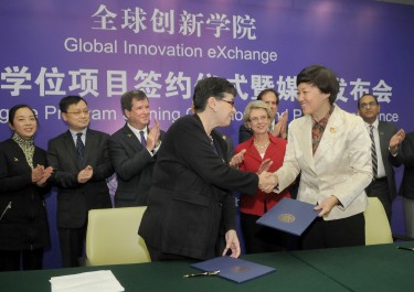 Shaking hands on GIX degree