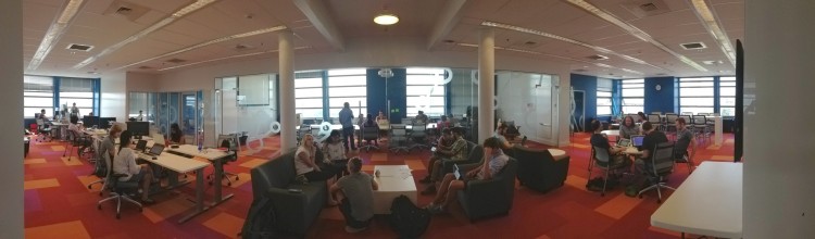Students take advantage of resources at the Washington Research Foundation Data Science Studio at the University of Washington.