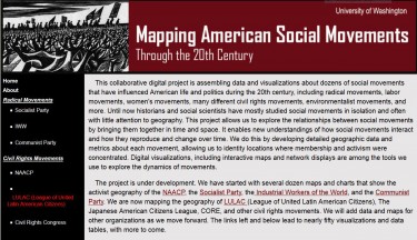 UW historian James Gregory is seeking other researchers to share data with the growing Mapping Social Movements digital project.
