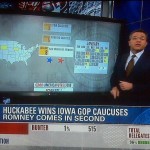 CNN News announces Mike Huckabee the winner of the 2008 Republican Iowa caucus. But winning Iowa does not always lead to the nomination, which that year went to Sen. John McCain.