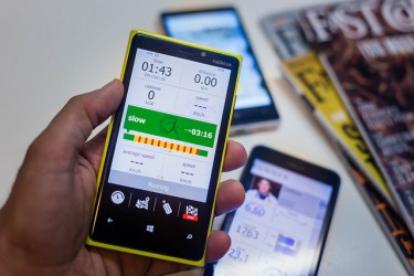 Image of phones with running apps
