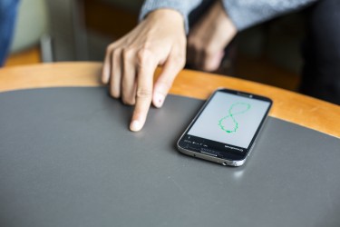 Photo of FingerIO on phone