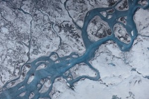ice with dark patches