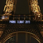Eiffel Tower with 'Paris Climate 2015'