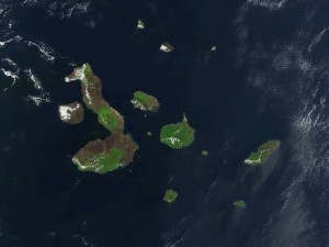A 2002 image of the Galapagos Islands taken by NASA's Terra satellite.