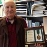 Jerry Franklin displaying his Pinchot Medallion award.