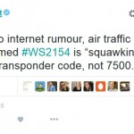 WestJet tweet screenshot