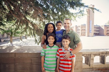 Amelia Gavin with twins Gavin, left and James Muhlfelder, son Ben Muhlfelder and husband Josh Muhlfelder.
