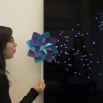 In this example, the speed of the spinning tag on the pinwheel is mapped to onscreen graphics.