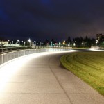 Lighting along Rainier Vista on the UW campus.