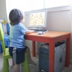 picture of child using computer