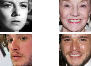 Images showing facial recognition matches