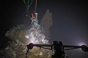 camera illuminating seafloor