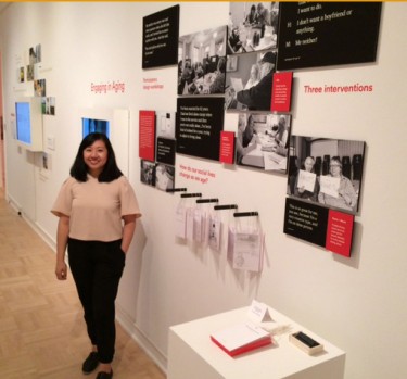 "Engaging with Aging," a design project by Catherine Lim. She worked with residents in a senior center to bring out their ideas on how to help social isolation, which residents of such facilities often feel. Part of the UW's MFA/M-Design thesis show at the Henry Art Gallery.