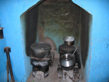 Photo of multiple stoves in use