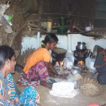 Photo of women using cookstoves in India