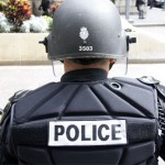 Image of police officer from back