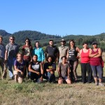 Group of students at field school on Grand Ronde reservation