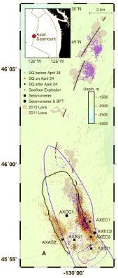 map with eruption activity