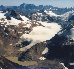 glacier on mountain