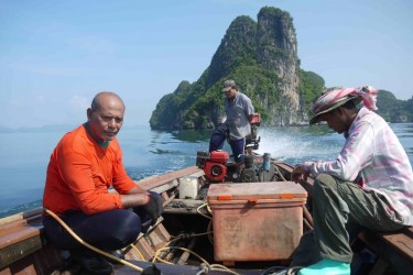 fishing boats off the coast of Thailand