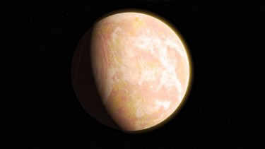 When haze built up in the atmosphere of Archean Earth, billions of years ago, the young planet might have looked like this artist's interpretation - a pale orange dot. A team of astronomers including members of the UW's Virtual Planetary Laboratory thinks the haze was self-limiting, cooling the surface by about 36 degrees Fahrenheit – not enough to cause runaway glaciation. The team’s modeling suggests that atmospheric haze might be helpful for identifying earthlike exoplanets that could be habitable.