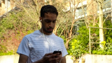 Photo of "smart" T-shirt broadcasting data